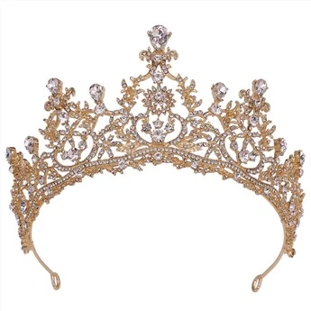 Hårtilbehør Metall pannebånd Brude Bryllupskrone Zircon Tiara